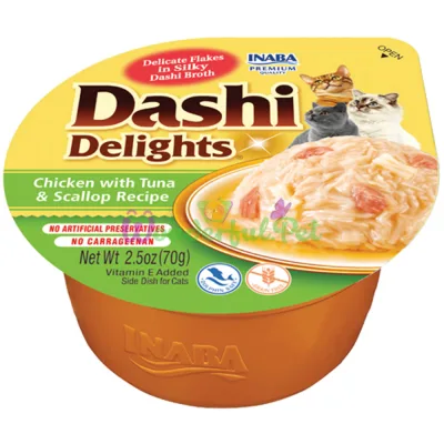 INABA Cat DASHI Delights Chicken Tuna Scallop 70 g