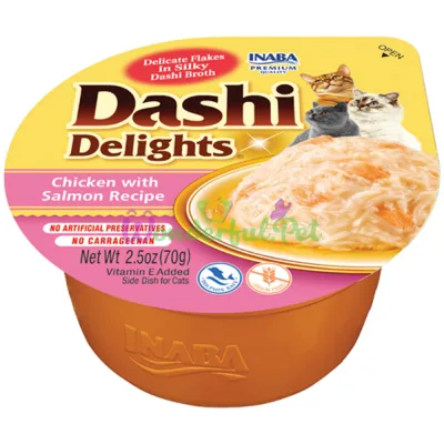 Ласощі INABA Cat DASHI Delights Chicken Salmon 70 г