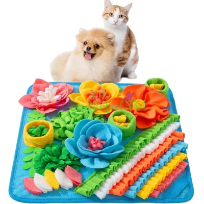 Коврик для лакомств Snuffle Mat Flowers Pink Base 39x39 см