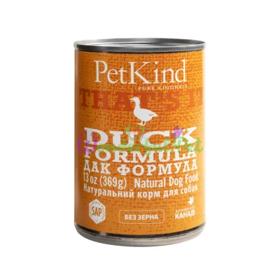Натуральный влажный корм для собак PetKind Duck Formula 369 г