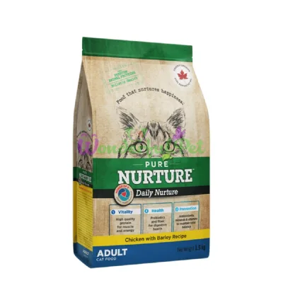 Сухой корм PURE NURTURE Cat Daily Nurture Adult Chicken Barley Recipe 1.5 кг