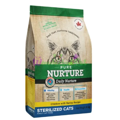 Сухой корм PURE NURTURE Cat Sterilized Daily Nurture Chicken Barley Recipe 8 кг