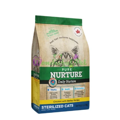 Сухой корм PURE NURTURE Cat Sterilized Daily Nurture Chicken Barley Recipe 1.5 кг