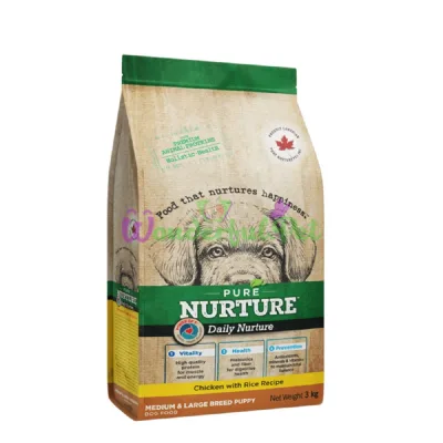 Сухой корм PURE NURTURE Dog Daily Nurture M-L Puppy Chicken Rice Recipe 3 кг