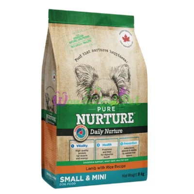 Сухой корм PURE NURTURE Dog Daily Nurture S-Mini Adult Sensitive Lamb Rice Recipe 8 кг