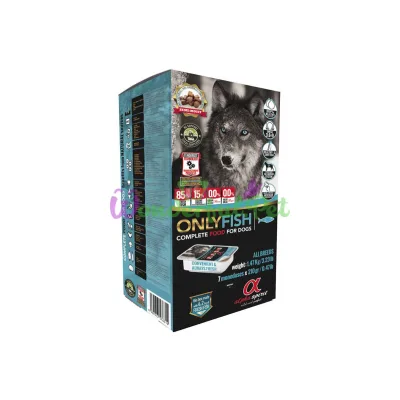 Полувлажный корм для собак всех пород и возрастов Alpha Spirit Semi-moist Only Fish 1.5 кг x 7 шт