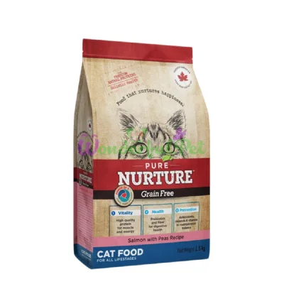 Сухой корм PURE NURTURE Cat Grain Free All Lifestages Salmon Peas Recipe 1.5 кг