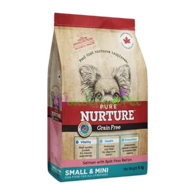 Сухой корм PURE NURTURE Dog GF Power of 3 S-Mini All Lifestages Salmon Split Peas Recipe 8 кг