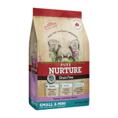 Сухой корм PURE NURTURE Dog GF Power of 3 S-Mini All Lifestages Turkey Peas Recipe 2 кг