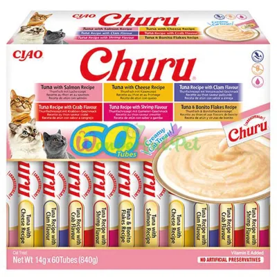 Лакомство INABA Cat Churu Creamy treat Tuna mix 840 г 60 шт