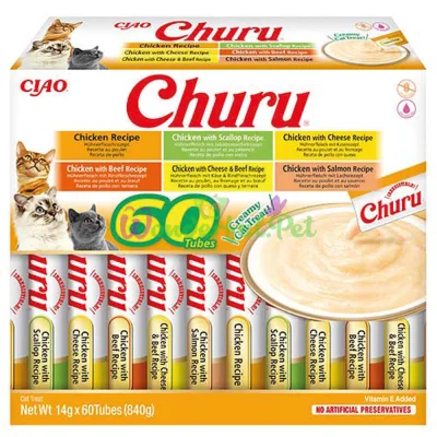 Лакомство INABA Cat Churu Creamy treat Chicken mix 840 г 60 шт