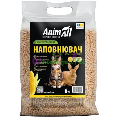 Кукурузный наполнитель Animall Corn Litter 6 кг