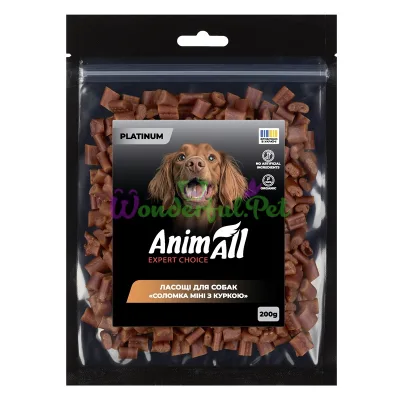 Снеки AnimAll Dog Snacks PLATINUM Chicken mini соломка 200 г
