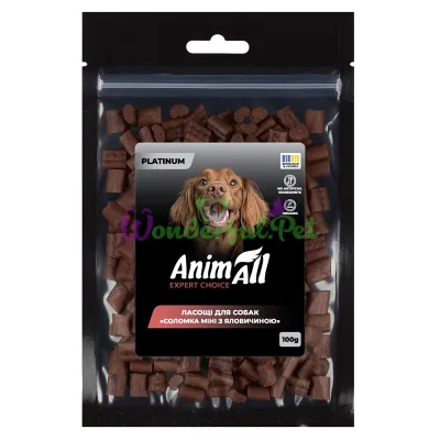 Снеки AnimAll Dog Snacks PLATINUM Beef mini соломка 100 г
