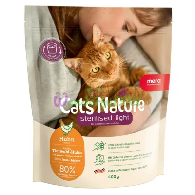 MERA Cats Nature Sterilised Light Chicken Dry Food 400 g
