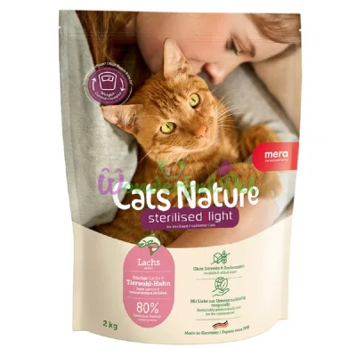 MERA Cats Nature Sterilised Light Salmon Dry Food 2 kg
