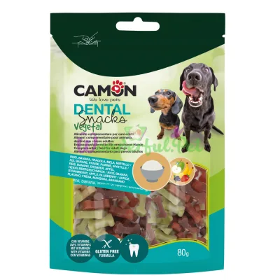 Снеки CAMON Dog Dental Snacks Vegetal Rice mix mini bones fruits berries 80 г