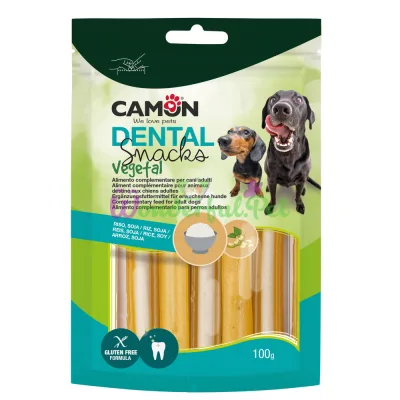 Угощение CAMON Dog Dental Snack Vegetal Cannoli Light Rice Soy 100 г