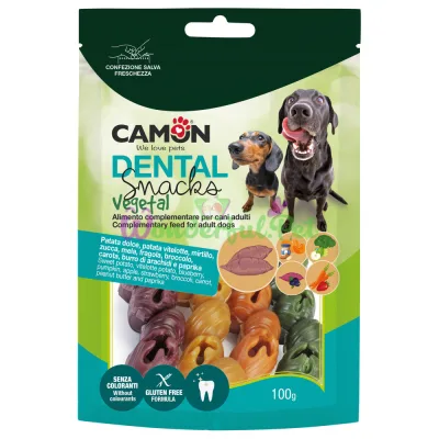 Snacks CAMON Dog Dental Snack Vegetal Bells Sweet Potato fruits berries mix 100 g