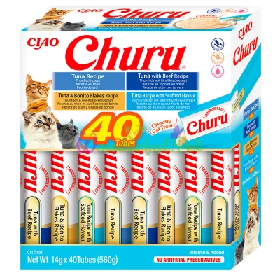 Лакомство INABA Cat Churu Creamy treat Tuna mix 560 г 40 шт