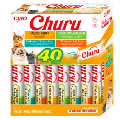 Лакомство INABA Cat Churu Creamy treat Chicken mix 560 г 40 шт