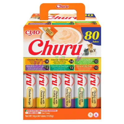 Лакомство INABA Cat Churu Creamy treat Chicken mix 1120 г 80 шт