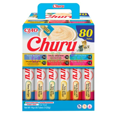 Лакомство INABA Cat Churu Creamy treat Tuna mix 1120 г 80 шт