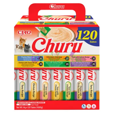 Лакомство INABA Cat Churu Creamy treat Chicken Tuna mix 1680 г 120 шт