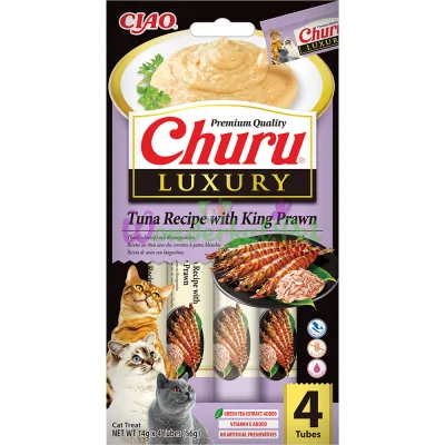 Лакомство INABA Cat Churu LUXURY Tuna King Prawn 56 г
