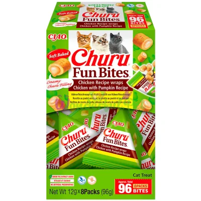 Снеки INABA Cat FUN Bites Chicken Pumpkin 8x12 г