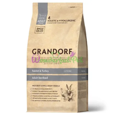 Сухой корм Grandorf Cat Adult Sterilized Low Grain Rabbit Turkey 400 г