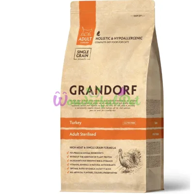 Сухой корм Grandorf Cat Adult Sterilized Low Grain Turkey 400 г