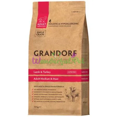 Сухой корм Grandorf Dog Adult Medium Maxi breeds Low Grain Lamb Turkey 10 кг
