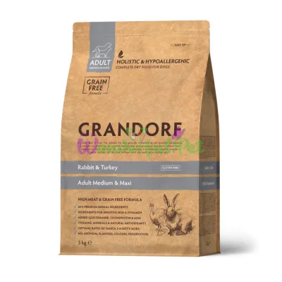 Сухой корм Grandorf Dog Medium Large breed GF Rabbit Turkey 3 кг