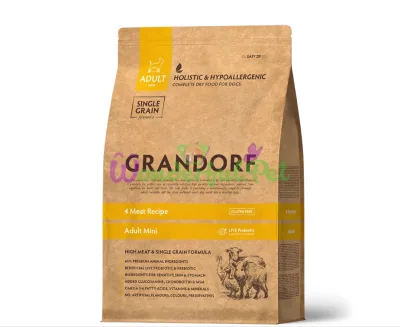 Сухий корм Grandorf 4 Meat для дорослих собак дрібних порід, 1 кг