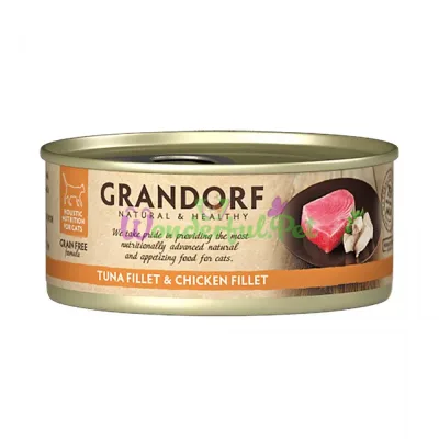 Grandorf Wet Cat Food Tuna Fillet with Chicken Breast, 70 g