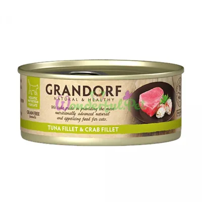 Grandorf Wet Cat Food Tuna Fillet with Crab, 70 g
