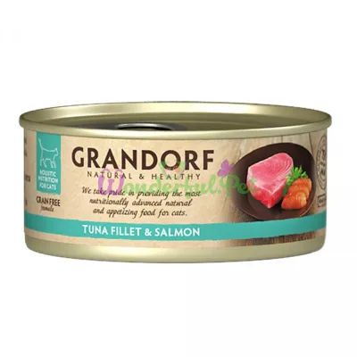 Grandorf Wet Cat Food, Tuna Fillet & Salmon, 70 g