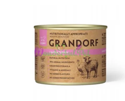 Grandorf Wet Puppy Food, Lamb & Turkey, 200 g