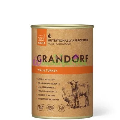 Влажный корм Grandorf Dog Wet Veal Turkey 400 г
