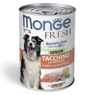 Влажный корм MONGE DOG FRESH Senior Turkey Vegetables 400 г