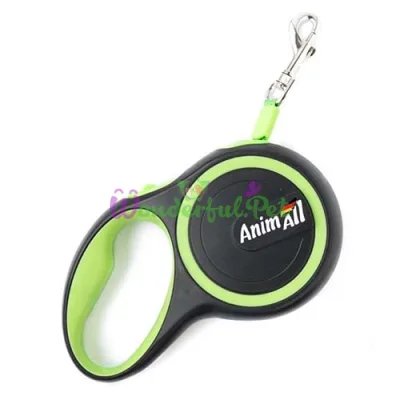 Рулетка поводок AnimAll для собак до 25 кг салатовый