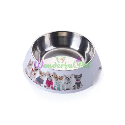 Пластиковая миска AnimAll с металлической вставкой для собак 1.5 л