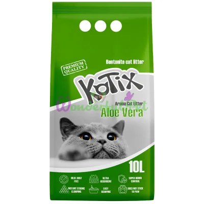Наполнитель бентонитовый KOTIX Aloe Vera 10 л