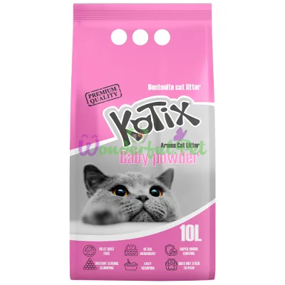 Наполнитель бентонитовый KOTIX Baby Powder 10 л