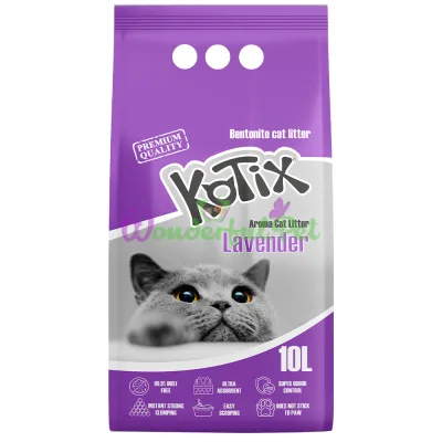 Наполнитель бентонитовый KOTIX Lavender 10 л