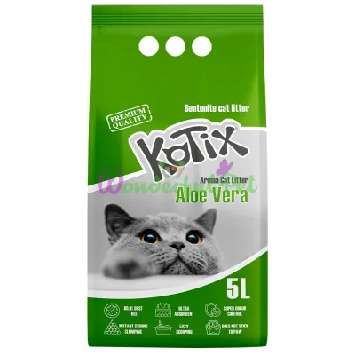 Наполнитель бентонитовый KOTIX Aloe Vera 5 л