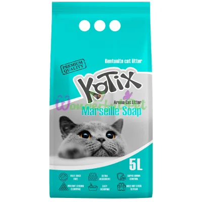 Наполнитель бентонитовый KOTIX Marseille Soap 5 л