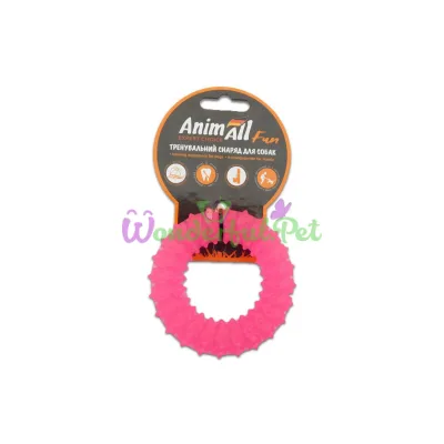 Игрушка AnimAll Fun кольцо с шипами коралловое 9 см