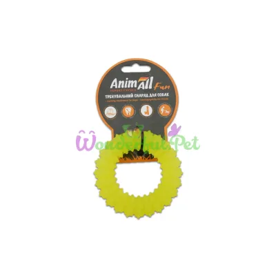 Игрушка AnimAll Fun кольцо с шипами желтое 9 см